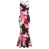 Women Date Dress Summer Sexy Slim Strap Fishtail Skirt