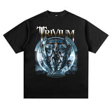 Mens Vintage Rock Band T-Shirt Trivia Rock Band Print T-Shirt Short Sleeve Loose