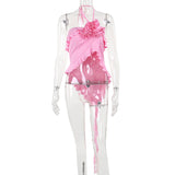 Women Tops Spring Vest Ribbon Flower Top
