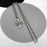 Chrome Hearts Necklace Classic Cross Flower Men's and Women's Design Pendant