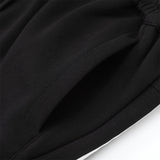 Men Sweatpants Sports Leisure Tappered Trousers with an Elasticated Waist Side Stripe Stitching Loose Zip Trousers