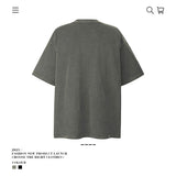 American vintage street T-shirt pure cotton retro men's and women's summer loose