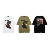 Men T Shirt Summer round Neck Printed Couple Short Sleeve T-shirt Men and Women Couple
