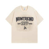 Men T Shirt Vintage Abstract Oil Painting Printed Short Sleeve T-shirt