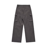 Men Sweatpants Pleated Multi-Pocket Cargo Pants Sports Straight-Leg Wide-Leg Pants