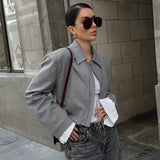 Women Trench Coat Fall/Winter Long Sleeve Short Coat
