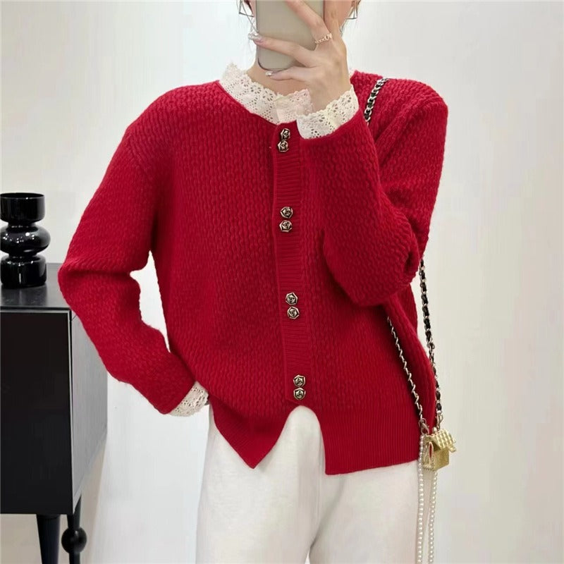 Women Knitwear Autumn and Winter Sweater Knitted Cardigan