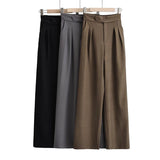 Women Sweatpants Fall Retro Loose Casual Trousers Straight Pants