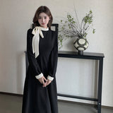Women Dresses Bow Dress Autumn Dress