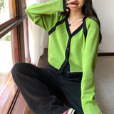 Women Knitwear Autumn V-neck Sweaters Cardigan