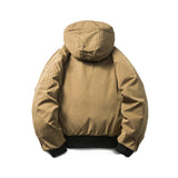 Unisex Winter Cotton Coat Three-Dimensional Pocket Decorative Hooded down Jacket