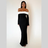 Women Dresses Long Sleeve Dress Fall Slim Fit Fishtail Dress
