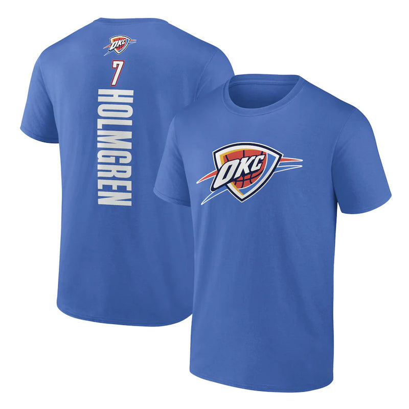 NBA T-Shirts T-Shirt Men's NBA Thunder T-Shirt Basketball Shirt Short Sleeve Top