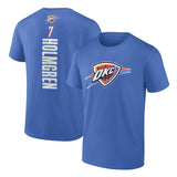 NBA T-Shirts T-Shirt Men's NBA Thunder T-Shirt Basketball Shirt Short Sleeve Top