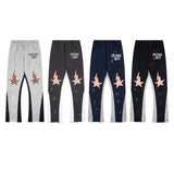 Gallery Dept Sweatpants Hand-painted splashed ink letter patch splicing casual trousers