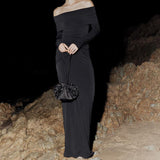 Women Dresse Autumn Winter Long Dress Tight Skirt