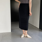 Women Knitted Skirt Autumn and Winter Knitting Straight Skirt Sheath Skirt