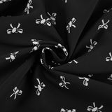 Women Dress Spring and Summer Elegant Print Puff Sleeve Dress