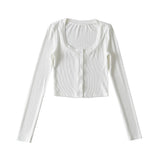 Women Sweater Knitwear Autumn Winter Retro Square Collar Sexy Breasted Slim Sweater