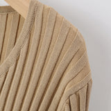 Women Sweater Knitwear V-neck Long-Sleeve Knitwear Spring and Autumn Thin Cardigan Sweater