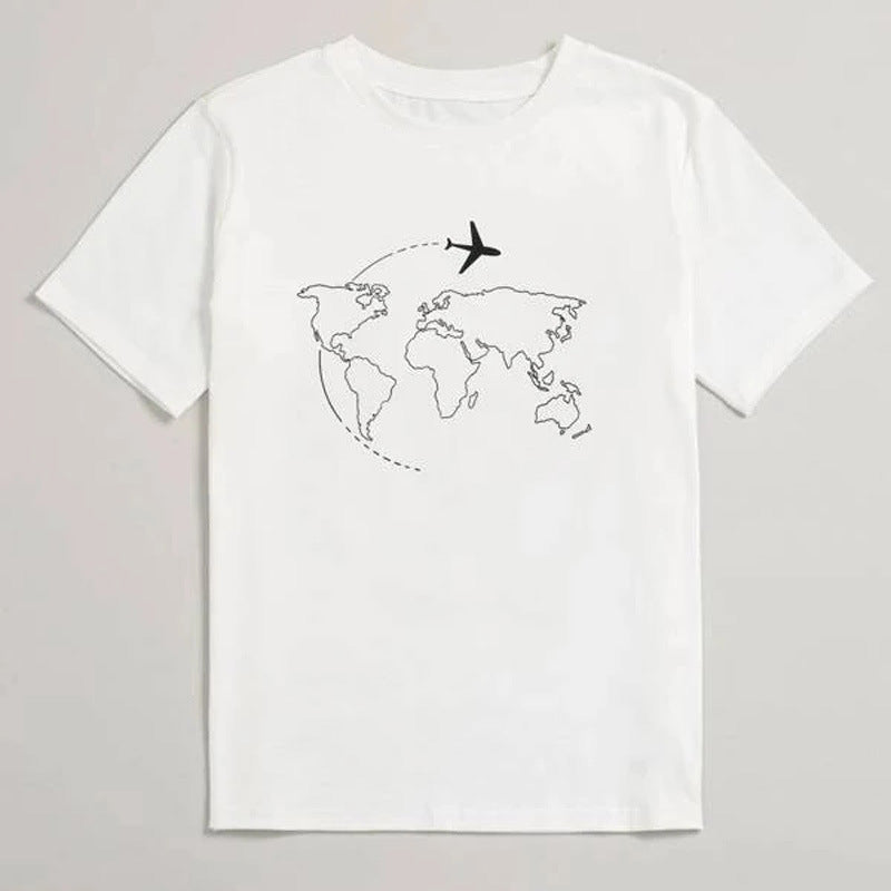 Summer Casual Funny Tumblr Ulzzang Unisex T-Shirt Plane