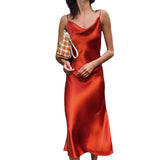 Corset Dress Autumn Satin Strap Dress Sexy Backless Dress