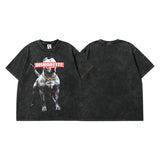 Men T Shirt Distressed Short-Sleeved T-shirt Men and Women Half Sleeve Tee