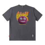 Men T Shirt Cartoon Printed Couple Short Sleeve T-shirt Men and Women Hip Hop