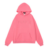 Purple Brand Hoodie Letter Same Color Embroidered Male and Female Couples Wear Hoodie Sweater