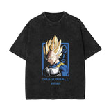 Printed washed old short-sleeved t-shirt