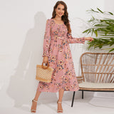 Women Date Dress Autumn and Winter round Neck Dress