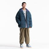 Unisex Winter Cotton Coat Winter Vintage Zipper Pocket down Jacket