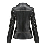 Red Leather Jacket Pu Short Coat Spring and Autumn Jacket