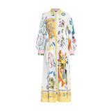 Women Dresses Spring Dress Single-Breasted Dress (Qymy0409)