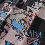 20242023 Men Hip Hop Streetwear T Shirt Japanese Cartoon
