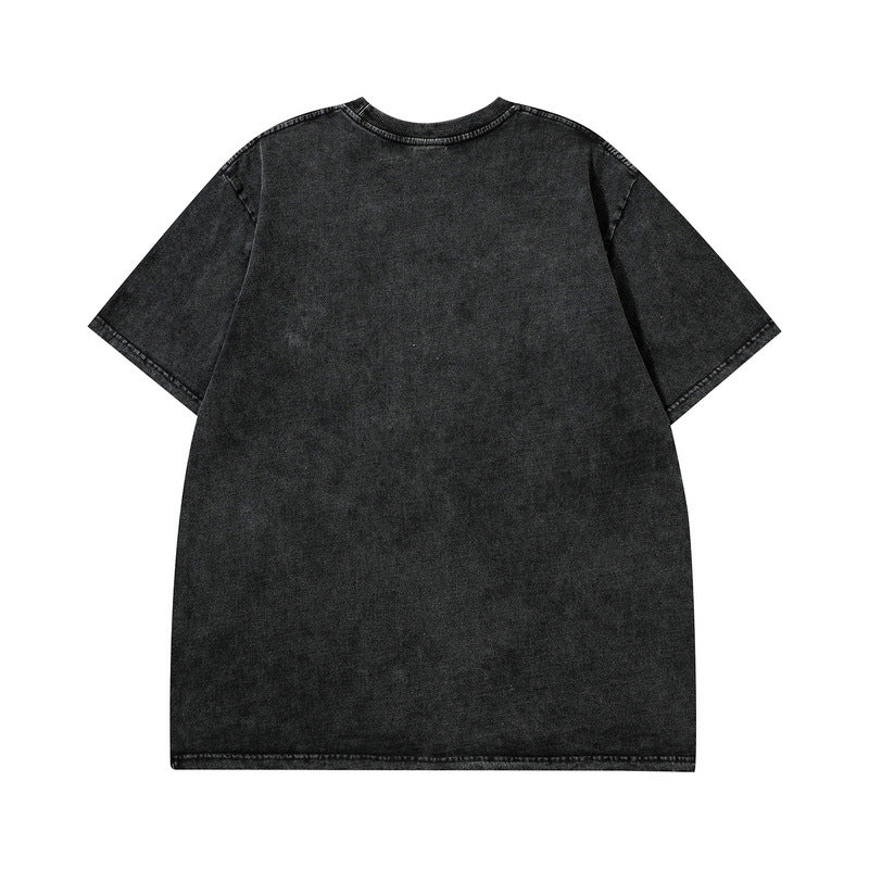 Men T Shirt Summer Angel Print Short Sleeve T-shirt