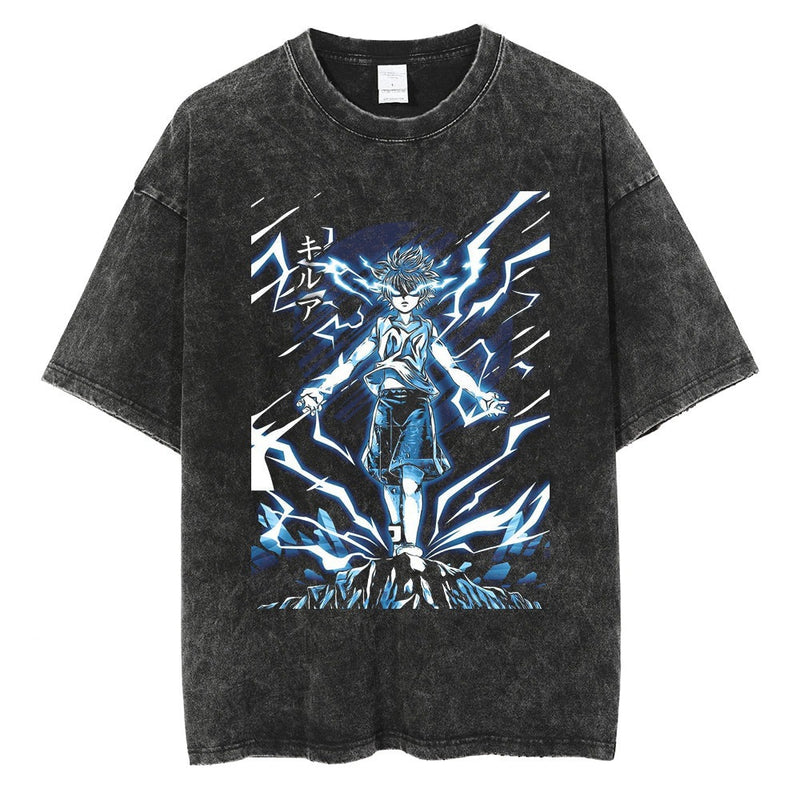 Old printed street retro t-shirt, round neck short-sleeved t-shirt for men