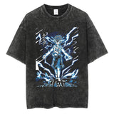 Old printed street retro t-shirt, round neck short-sleeved t-shirt for men