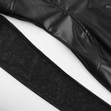 Women Dresses Pu Mesh Leather Skirt Autumn and Winter Short Skirt Xs23255ll (Csm202403)