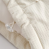Unisex Winter Cotton Coat Waffle Stand-up Collar Cotton-Padded Clothes Retro Warm Labeling Decorative Cotton Coat
