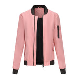 Women's Trench Coat Spring and Autumn Thin Flight Jacket Women's Casual Long Sleeve Coat Women's Loose Lapel Baseball Uniform