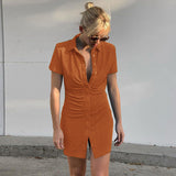 Women Dresses Short Sleeve Dress Spring Short Skirt