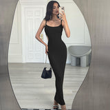 Women Dresses Winter Sexy Backless Cutout Sling Dress