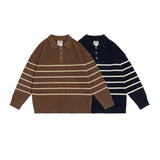 Unisex Sweater Autumn British Style Striped Sweater