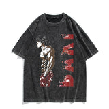 Washed Vintage Short Sleeve T-Shirt Baki Hanma