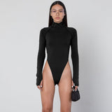 Women Jumpsuit Spring and Autumn Slim Fit Turtleneck Jumpsuit