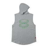 Men Vest Vintage Men's Hooded Sleeveless Sweater Sports T-shirt Vest