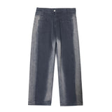 Men Jeans Gradient Jeans Men Spring Autumn Loose Straight Trousers