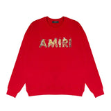Amiri Long Sleeved Shirt Long Fashion Brand Crew Sweatshirts round Neck Sweater