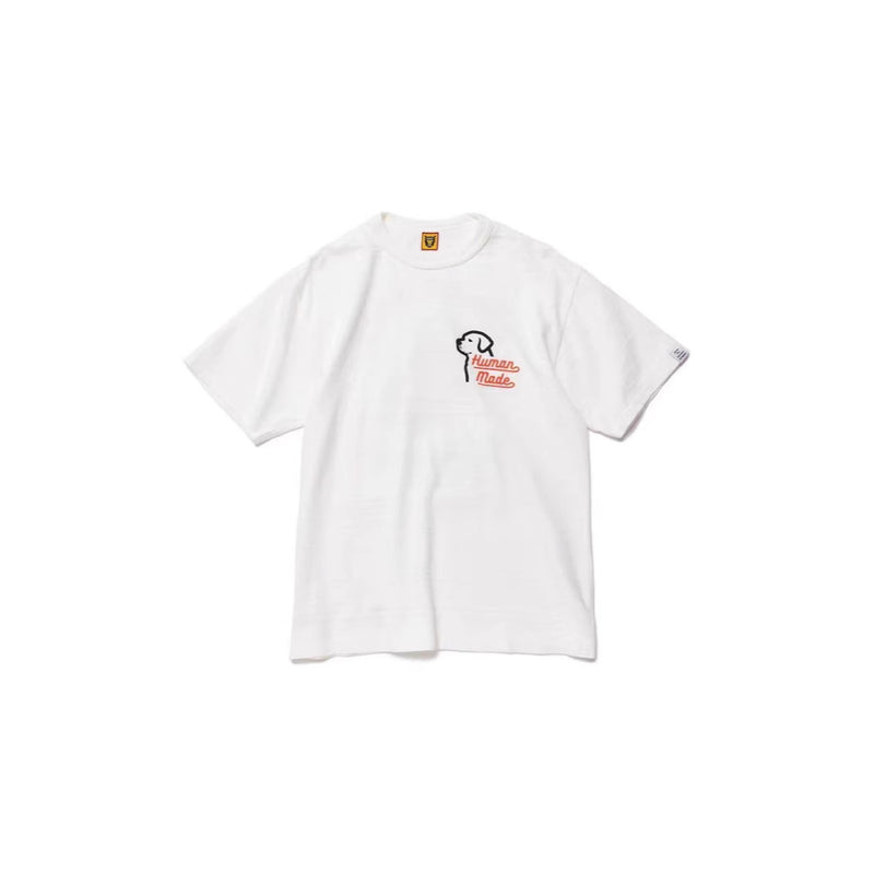 Men T-shirts HUMAN Labrador Slub Cotton Print Short Sleeves